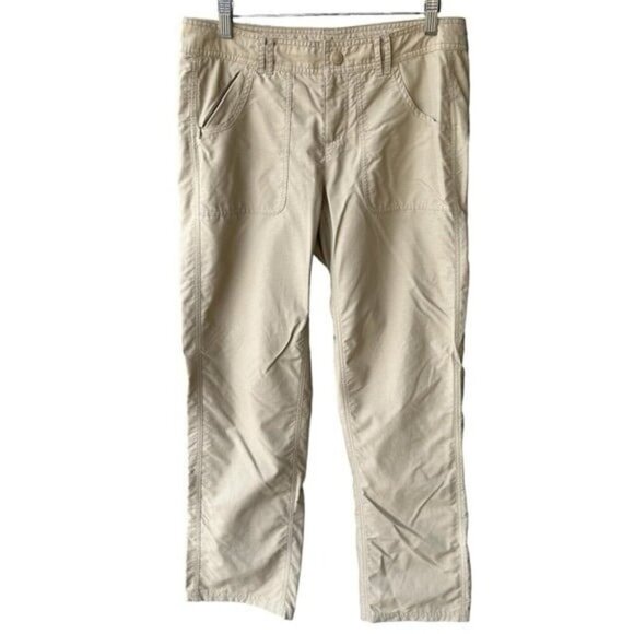 The North Face Pants Adjustable Leg Tan Nylon Ripstop Hiking  Active 8 Regular - Picture 1 of 9